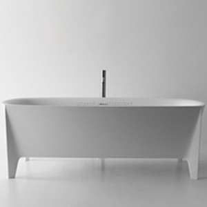 Baignoire autoportante en pierre artificielle de style américain Offre Spéciale, baignoire en pierre artificielle de Surface solide avec fo au prix de gros - Product Image 3