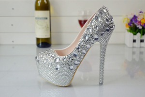 BS001 14cm tacco estate nuova moda Sexy <span class=keywords><strong>scarpe</strong></span> da <span class=keywords><strong>donna</strong></span> diamanti tacchi alti impermeabile a spillo croce legata <span class=keywords><strong>scarpe</strong></span> da <span class=keywords><strong>sposa</strong></span> <span class=keywords><strong>sposa</strong></span> - Product Image 2