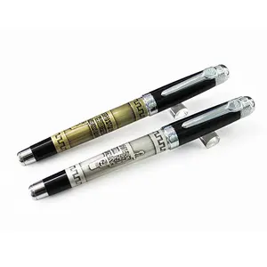 JD-Lp33 Heavy metal Branded logo Luxury engraved logo ballpoint 925 silver signatuer roller ball pen