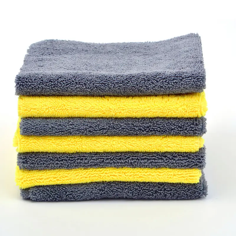 Toalha de polimento de carro premium, toalha de polimento para lavagem de carro com secagem rápida de pelúcia, pano de microfibra