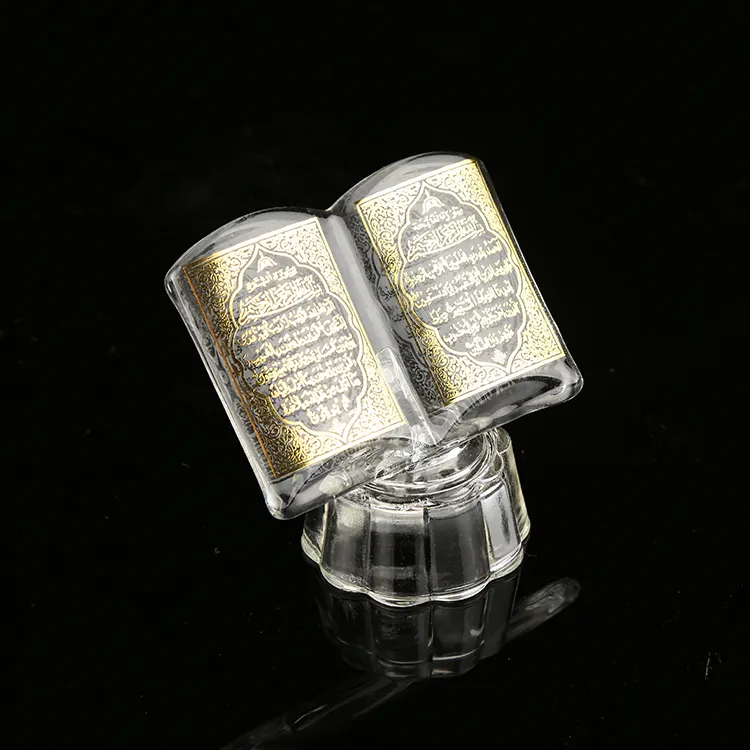 Großhandel personal isierte Mini religiöse Dekoration Souvenirs Kristall Koran Buch für Hochzeit Rückkehr Souvenir Geschenk