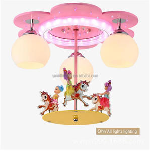 Colorful Kid's <strong>LED</strong> <strong>Ceiling</strong> Lamp Children Room 220V Starlight Carousel <strong>Led</strong> <strong>Ceiling</strong> <strong>Light</strong> <strong>Bedroom</strong> Lighting - Product Image 4