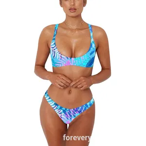 Maillot de bain brésilien personnalisé, froissé, culotte de bikini, fabricant, 2020