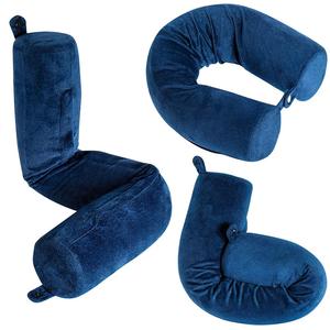 Giro almohada de viaje flexible de apoyo almohada para cuello de la barbilla de vuelta y la pierna mejor para avión BusTrain coche o <span class=keywords><strong>en</strong></span> casa - Product Image 3