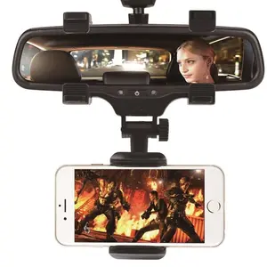 אוניברסלי רכב טלפון מחזיק רכב Rearview מראה הר טלפון מחזיק 360 מעלות GPS Smartphone Stand עבור iPhone סמסונג