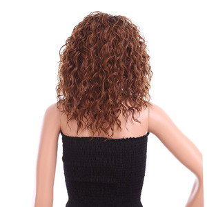 Parrucca sintetica ad alta densità di pizzo marrone <span class=keywords><strong>chiaro</strong></span> naturale <span class=keywords><strong>capelli</strong></span> Cosplay senza colla per donne nere/bianche - Product Image 3
