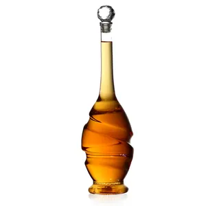Luxury glass whiskey rum liquor wine bottle decanter glasses