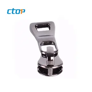 Newest style delicate high quality low price slider no. 7 custom metal zipper slider for zipper