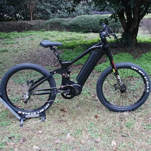 2019 Hot Selling Lichtmetalen Frame Carbon Fiber Schilderen Full Suspension Fat Tire Elektrische Fiets