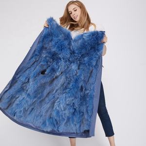 Ragazze Nero Giacca di <span class=keywords><strong>Pelliccia</strong></span> di Volpe Foderato Parka Cappotto Soprabito - Product Image 5