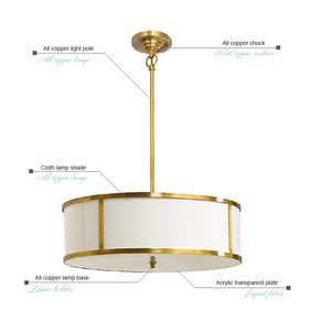 Tela de sombra lámpara colgante lámpara de techo decorativo colgante de luz - Product Image 2