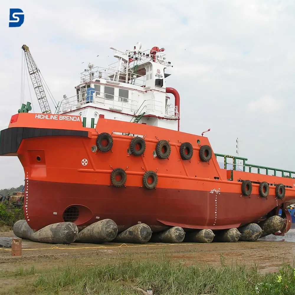 Резиновая надувная плавающая морская подушка безопасности для сухой док-станции