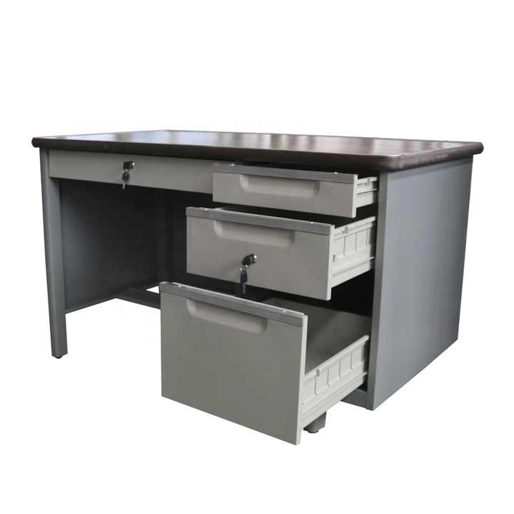 Steel Office Desk with Drawers - Durable & Stylish