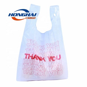Custom Biodegradable Plastic T-shirt Grocery Bags for Restaurant Supermarket Fresh Clear Plastic Food Packaging Produce Roll Bag