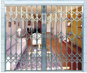 Puerta de Casa de acero inoxidable antirrobo Puerta de tracción Puerta de acordeón rejillas de seguridad retráctiles para puerta - Product Image 2