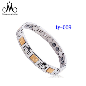 Men Luxury Black Gold <strong>Magnetic</strong> Blood Pressure <strong>Therapy</strong> <strong>Bracelet</strong> - Product Image 4