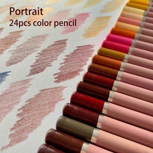 Bộ Chân Dung Lõi Mềm Chất Lượng Cao 24 Màu Sáp Hàng Đầu Màu Da Tints Bút Chì Màu Cho Nghệ Sĩ - Product Image 2