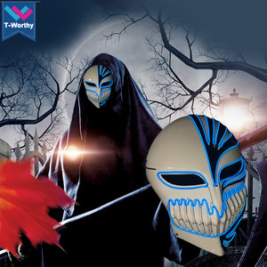 Máscara <span class=keywords><strong>de</strong></span> PVC <span class=keywords><strong>de</strong></span> Kurosaki <span class=keywords><strong>Ichigo</strong></span> para Cosplay, Tira <span class=keywords><strong>de</strong></span> Neón LED, Accesorios para Fiestas <span class=keywords><strong>de</strong></span> Halloween, Accesorio Iluminado con Temática <span class=keywords><strong>de</strong></span> Dibujos Animados - Product Image 2
