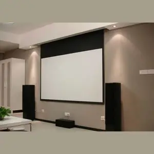 100inch Motorized projector screens built hidden in ceiling projection screen