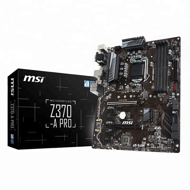 Original New for MSI Z370-A PRO Motherboard with Intel Chipset Integrated Graphics DDR4 for Desktop-64 GB Maximum RAM Capacity