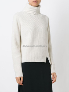 Maglione pesante invernale a coste da <span class=keywords><strong>donna</strong></span> <span class=keywords><strong>di</strong></span> Design Top Brand con collo alto - Product Image 2