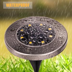 LED Solar <strong>Ground</strong> <strong>Lights</strong> <strong>for</strong> Outdoor Garden <strong>for</strong> Pathway Driveway Lawn Walkway Disk Underground Lighting with IP65 Rating - Product Image 2
