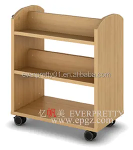 Hot Sale Standard Size Library Furniture Book Cart File Cart for Sale