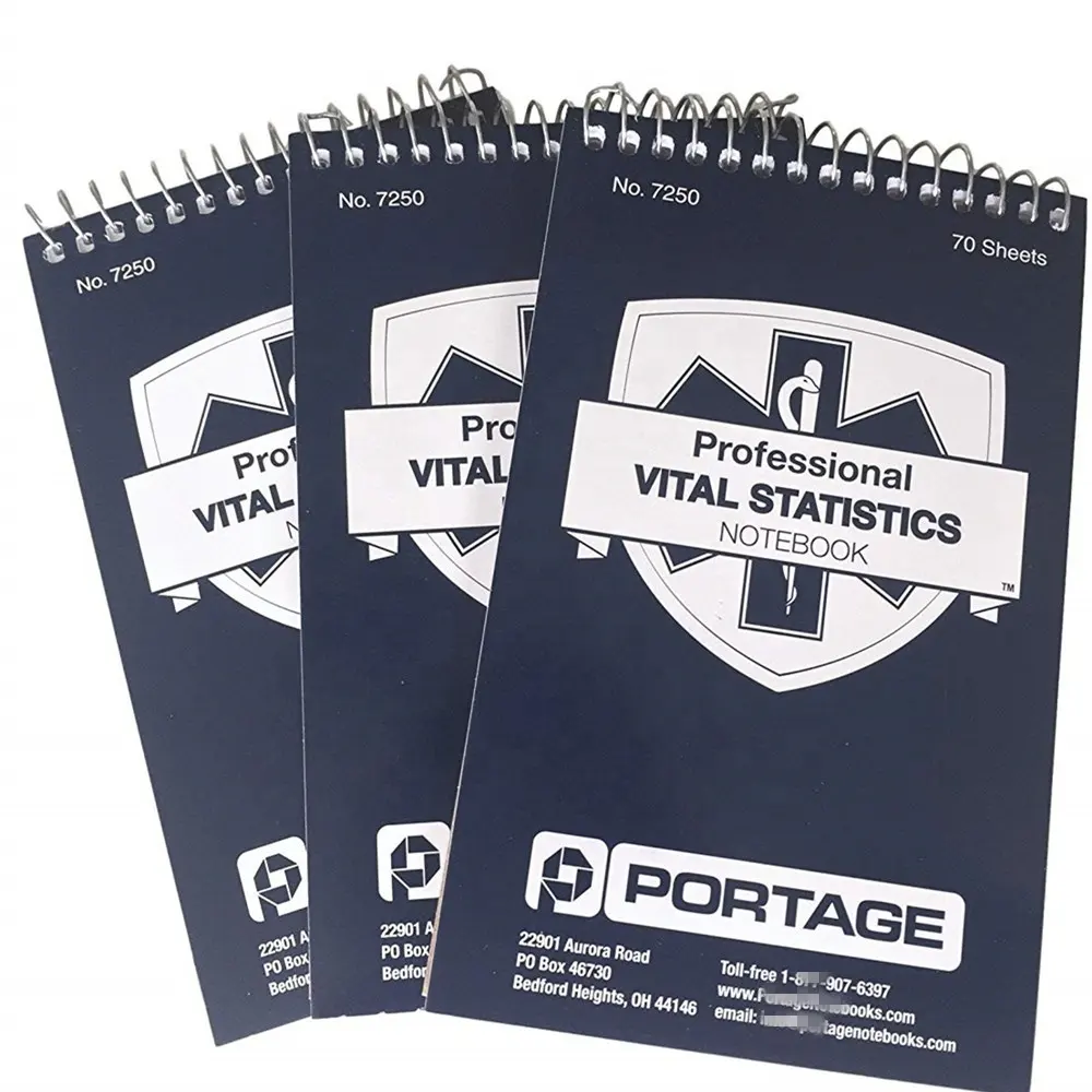 Custom First Responders First Aid Vital Statistics Waterproof Notebook POCKET SIZED 6 X 3.75 inch Fits Perfectly In Pocket