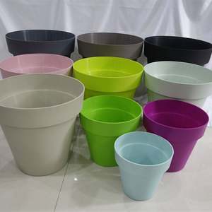 <span class=keywords><strong>Pot</strong></span> en plastique coloré de plante de bonsaï d'injection en gros de planteur <span class=keywords><strong>avec</strong></span> la <span class=keywords><strong>soucoupe</strong></span> pour la cour de support de fleur d'étude de chambre à coucher - Product Image 2