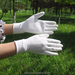13 gauge White pu coated gloves utility <span class=keywords><strong>the</strong></span> hand - Product Image 1