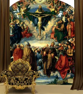 Papier peint photo personnalisé à l'huile de jésus Christ, tapisserie européenne sur mesure pour chambre