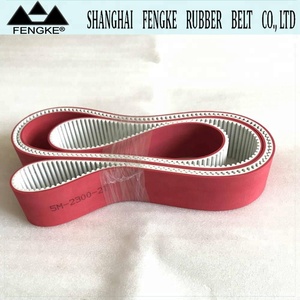 Lớp phủ cao su màu đỏ <span class=keywords><strong>PU</strong></span> đai đồng bộ 5m-2300-25-2t - Product Image 2