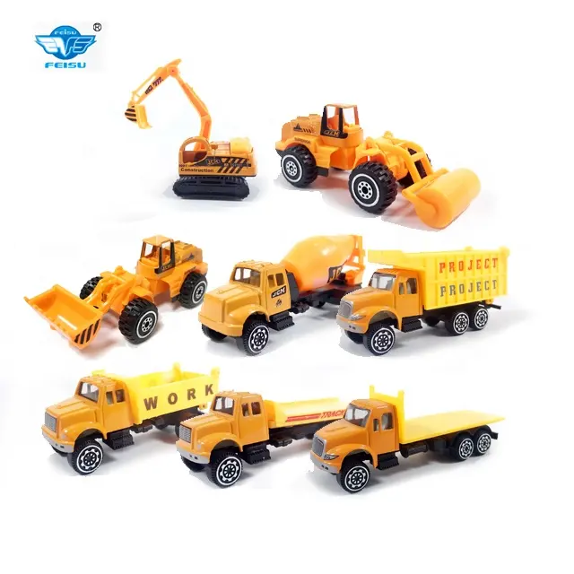 FEISU wholesale 1:64 scale metal car model diecast engineering construction model bulldozer car toy truck for children