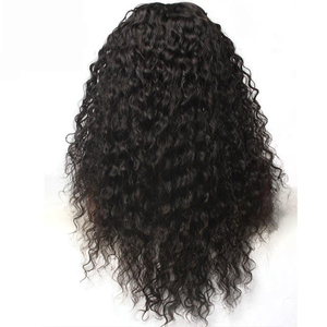 humano onda de agua virginal brasileño peluca llena del cordón rayita Natural rizado Frotal peluca para las mujeres negras - Product Image 4