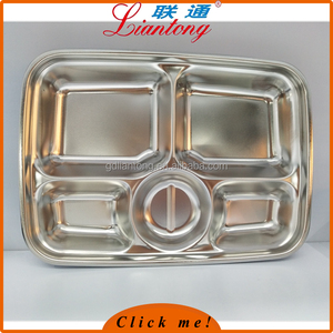 24.5x17.5x3.3 cm Amazon artículo vendedor superior de acero inoxidable Niños lunch box, lonchera de acero inoxidable - Product Image 1
