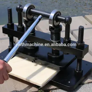 Máquina de perfuração manual de couro da roda dupla die, cortadora de couro do pvc/eva da folha