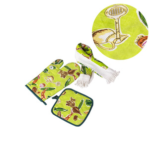 Drôle coton tissu impression cuisine ensemble de four mitaines et <span class=keywords><strong>manique</strong></span> et serviette - Product Image 2