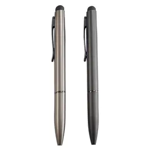 Xinghao — stylo à bille tactile de couleur mate, pour l'école, à écran tactile, noir et gris, avec Logo personnalisable, vente en gros