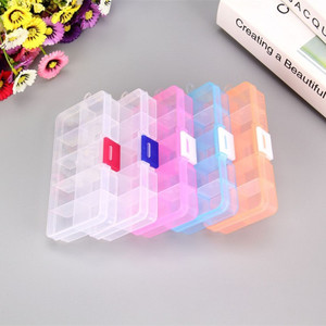 10 Lưới Có Thể Điều Chỉnh Trong Suốt Nhựa Hộp Lưu Trữ Cho Thành Phần Nhỏ Công Cụ Đồ Trang Sức <span class=keywords><strong>Box</strong></span> Bead Thuốc Tổ Chức Nail Art Mẹo Trường Hợp - Product Image 2