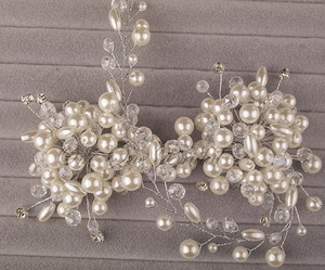Mode À La Main De Mariée <span class=keywords><strong>Strass</strong></span> Cristal Perles De Mariée De Bal Bandeau - Product Image 5