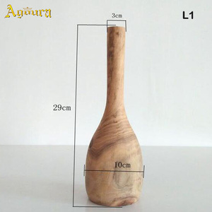 <span class=keywords><strong>Vase</strong></span> en bois moderne au design simple, très vendu, petite taille, ornements en bois vintage, ornements classiques en pot - Product Image 6