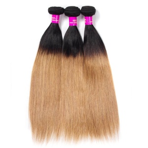 Jockcelie — Extensions de cheveux, tissage vierge de bonne qualité, couleur ombré 1B/27, vente en gros - Product Image 5