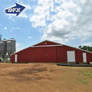 Prefabricada granja avícola arrojar gallinero estructuras de acero