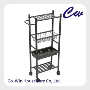 Chariot en fer métallique de Style Simple moderne pour <span class=keywords><strong>cuisine</strong></span> et salle de bain, chariot de rangement roulant en maille - Product Image 5