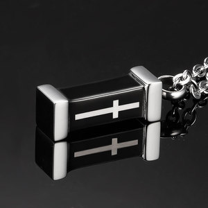 Collar de Acero Inoxidable con Colgante de Cruz Religiosa de Jesús para Cenizas, Urna Conmemorativa, Joyería de Cremación - Product Image 2
