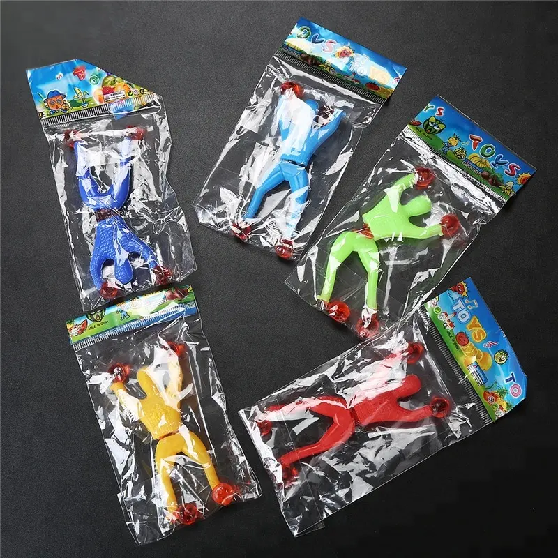 Wholesale Funny Party Favor Sticky Man Climb On The Wall Children Toys Wall-climbing Stick Bendy Toy Wall Sticky Climbing Man