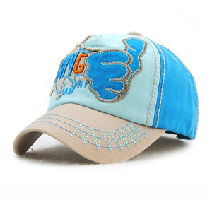 2013 damas y hombre 6 paneles gorra deportiva cielo azul de encargo gorra de béisbol con el parche bordado - Product Image 1