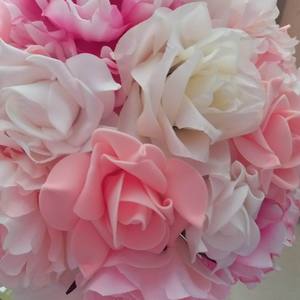 SPR Wedding Mother's Day <strong>Easter</strong> Christmas Backdrop 35cm <strong>Table</strong> Centerpiece Handmade Silk <strong>Cloth</strong> Rose Flower Ball Beads Arrangement - Product Image 6