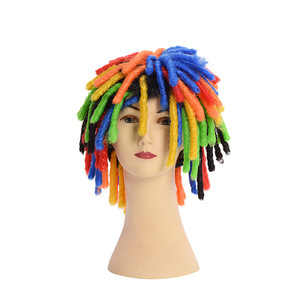 MPW-0613 de fiesta Halloween disfraz Unisex Arco Iris Dreadlock <span class=keywords><strong>payaso</strong></span> bufón peluca - Product Image 2