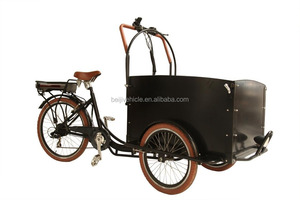 Vélo <span class=keywords><strong>cargo</strong></span> électrique à trois roues de type Bakfiets <span class=keywords><strong>danois</strong></span>, remorque pour vélo - Product Image 5